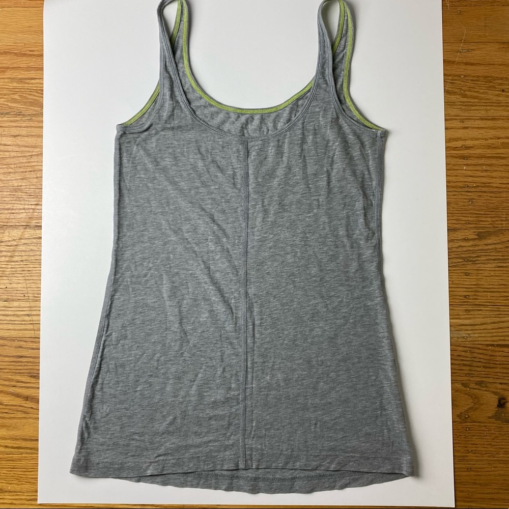 Lululemon Yogi Pima Cotton Soft Gray Tank